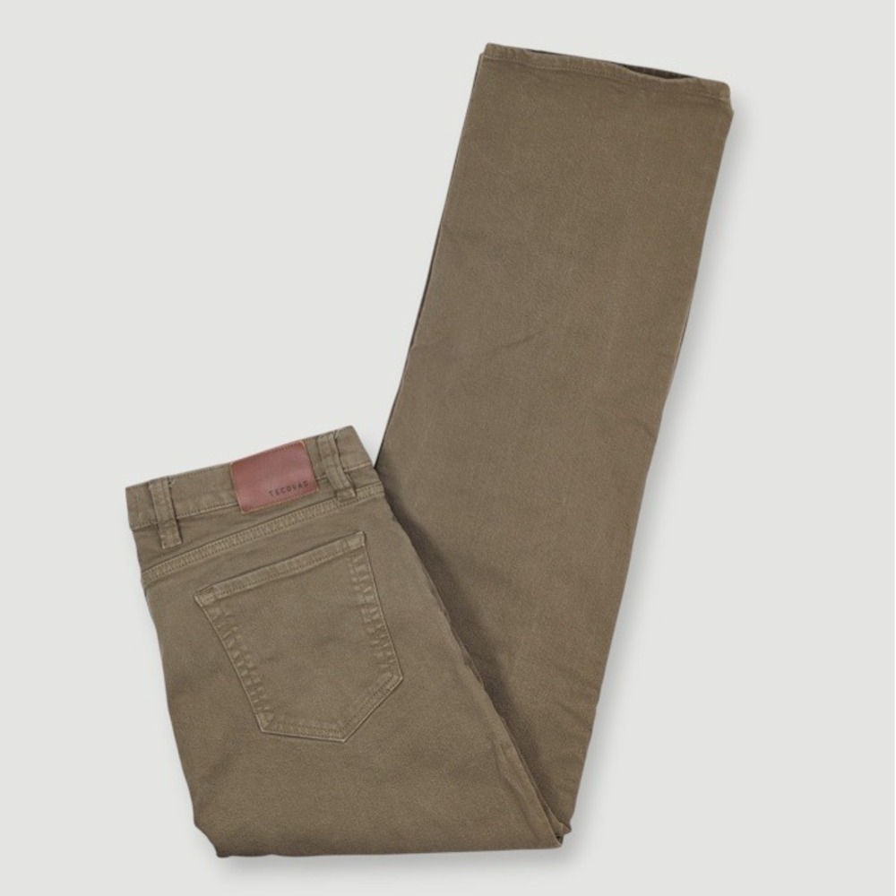 Tecovas Five Pocket Comfort Jeans Mens 36x32 Tan Khaki Straight Leg Western